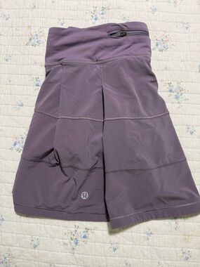 Lululemon Pace Rival Long Flush Lavender Purple Skirt with shorts Size 8 NWOT